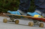 feet on skateboard