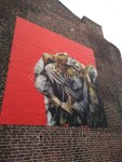 Decorative image only. Mural of a tiger on a gable end wall in Liverpool